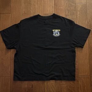 True Religion Black Short Sleeve Tee with Small Chest Graphic